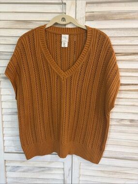Joie  V-Neck Pointelle Sweater Vest